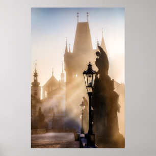Prag- - Charles-Brücken-Morgen-Plakat Poster