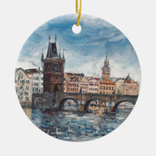 Prag - Charles-Brückenmalerei Keramik Ornament