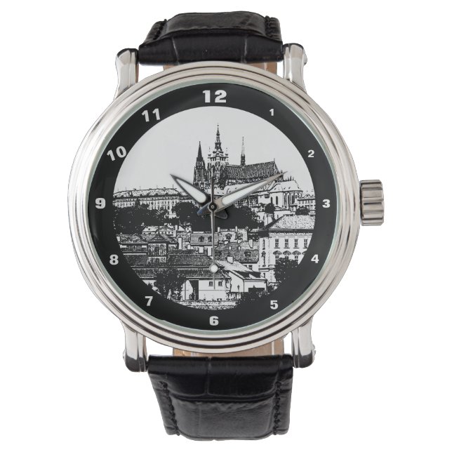 Prag, historische Stadt, Schloss - Zeitlose Uhr (Vorderseite)