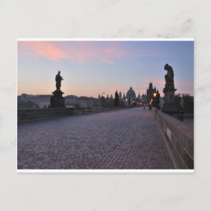Prag im Morgengrauen Postkarte