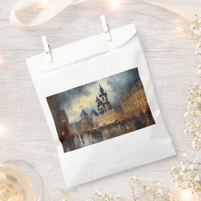 Prag Nacht in Tschechien Geschenktütchen (Ausgeschnitten)