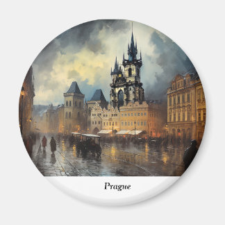 Prag Nacht in Tschechien Magnet