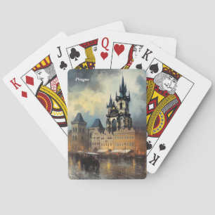 Prag Nacht in Tschechien Spielkarten