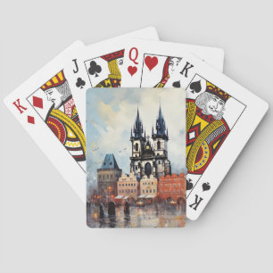 Prag Nacht in Tschechien Spielkarten