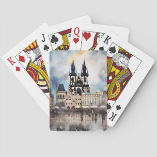 Prag Nacht in Tschechien Spielkarten