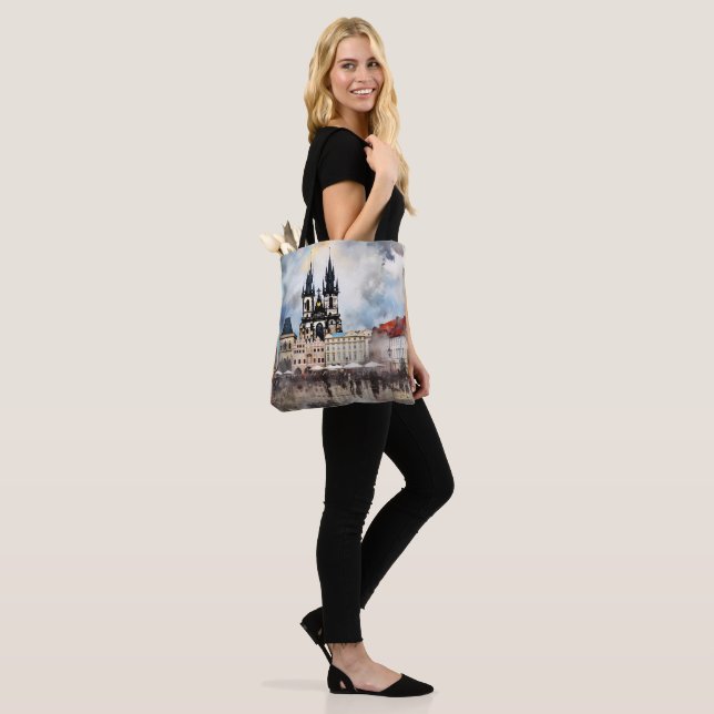 Prag Nacht in Tschechien Tasche (Am Model)