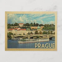 Prag Postcard Tschechien Vintage Travel