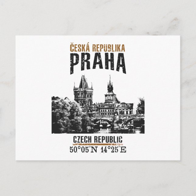 Prag Postkarte (Vorderseite)
