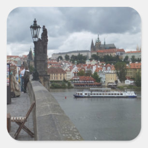 Prag/Praha-Aufkleber Quadratischer Aufkleber