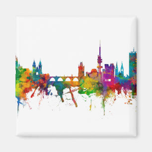 Prag (Praha) Tschechische Republik Skyline Magnet