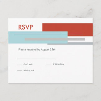 Prag Response Card: Modernes Rot RSVP Karte