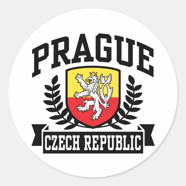 Prag Runder Aufkleber (Vorderseite)