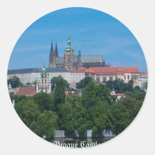 Prag-Schloss-Aufkleber Runder Aufkleber