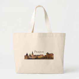 Prag: Skyline der Altstadt Jumbo Stoffbeutel