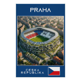 Prag Stadium - Czech - Ecological Design Poster