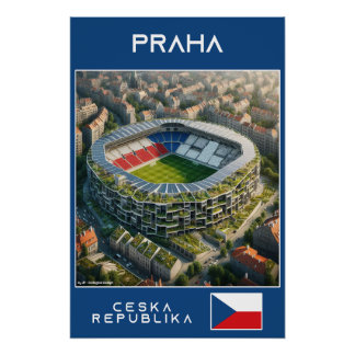 Prag Stadium - Czech - Ecological Design Poster