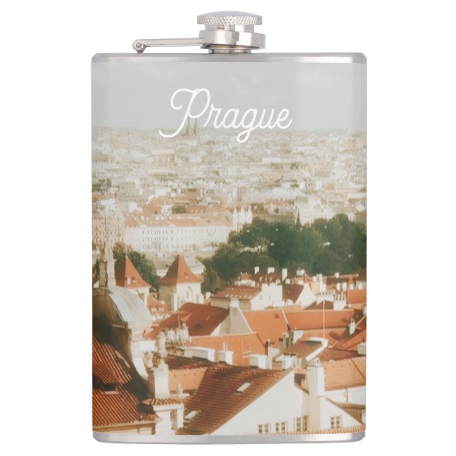 Prag Stadtansicht Souvenir Flachmann (Vorderseite)