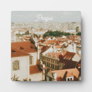 Prag Stadtansicht Souvenir Fotoplatte