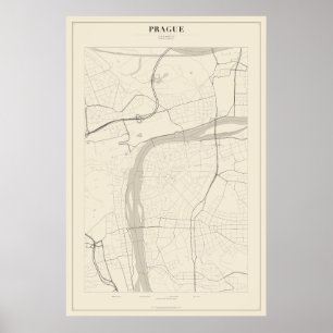Prag Stadtplan Poster