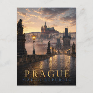 Prag Tschechien Karlsbrücke REALMS Postkarte