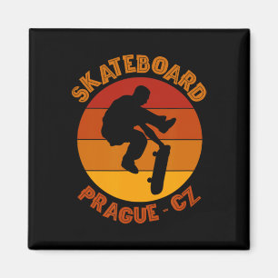 Prag Tschechien Skateboarder Urne Skateboardi Magnet