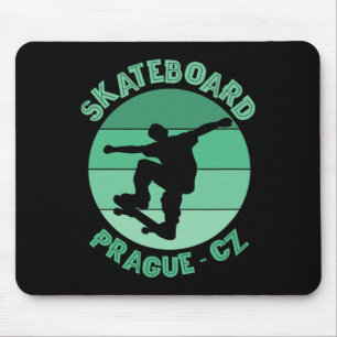 Prag Tschechien Skateboarder Urne Skateboardi Mousepad