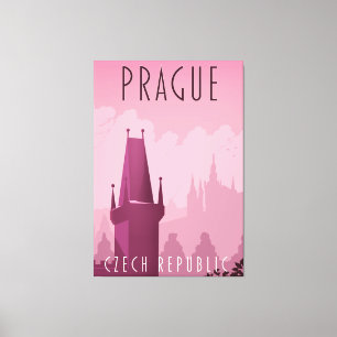 Prag Tschechien Vintages Reiseplakat Leinwanddruck