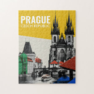 Prag Tschechische Republik Altstadt Panorama Colla