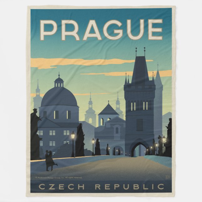 Prag, Tschechische Republik Fleecedecke (Vorderseite)