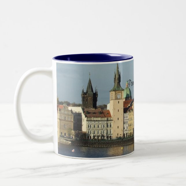 Prag, Tschechische Republik-Kaffee/Tee-Tasse Zweifarbige Tasse (Links)