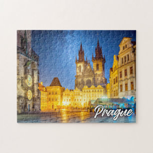Prag, Tschechische Republik, nach Einbruch der Dun