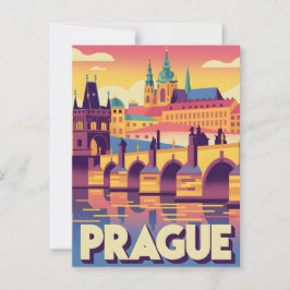 Prag Vintag Postkarte