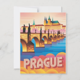 Prag Vintag Postkarte