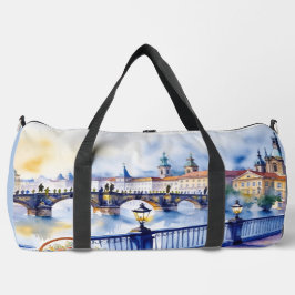 Prag - Wasserfarbskizze der Tschechischen Republik Duffle Bag