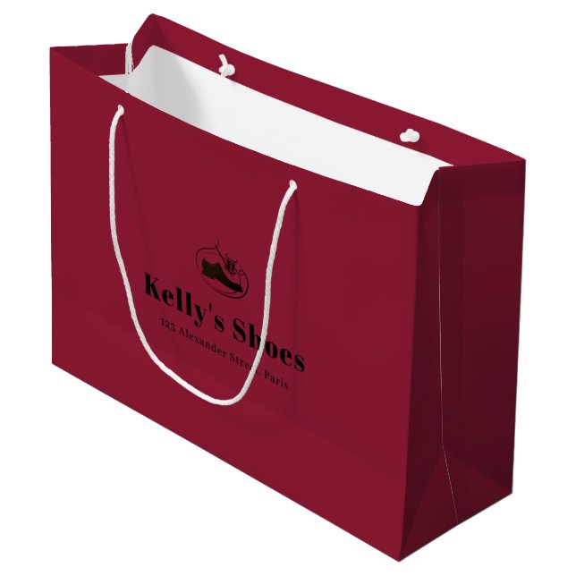 Prägantes Business-Custom-Logo-Shopping Große Geschenktüte (Vorderseite Schrägansicht)