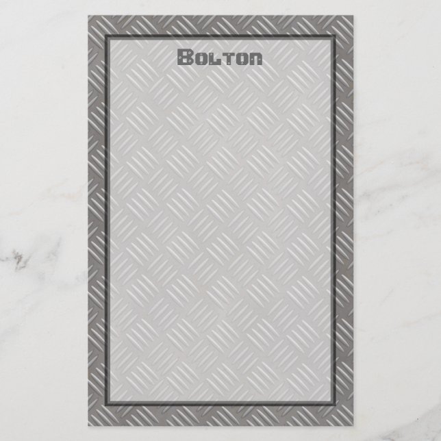 Prägeartige Aluminiummetallblick-Gewohnheit Briefpapier (Vorderseite)