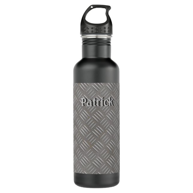 Prägeartige Aluminiummetallblick-Gewohnheit Trinkflasche (Vorderseite)