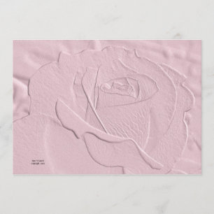 Prägeartige weiche rosa Rosen-Einladung Einladung