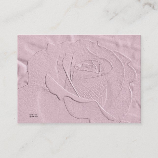Prägeartige weiche rosa Rosen-Geschäfts-Karte Visitenkarte (Vorderseite)