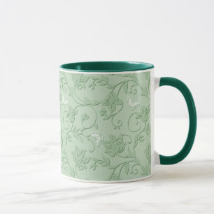 Prägeartiger Wirbel und Schmetterlings-Tasse - Tasse