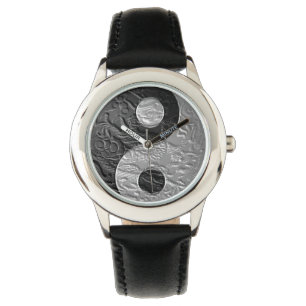 Prägeartiger Yin Yang Drache Armbanduhr