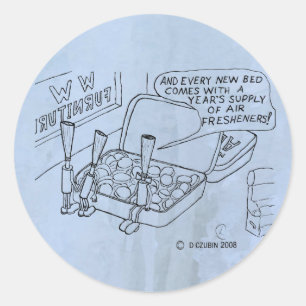 Prägebett Klassischer Rundaufkleber Runder Aufkleber