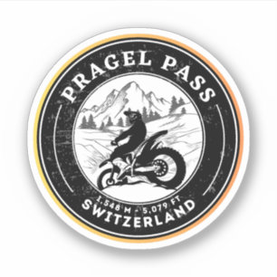 Pragel Pass - Schweizer Alpen Aufkleber
