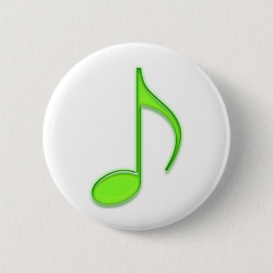 Prägen Sie grüne Musik-8. musikalische Anmerkung Button