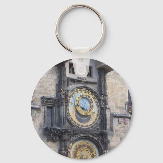 Prager Astronomische Uhr auf dem Altstädter Ring Schlüsselanhänger (Vorderseite)