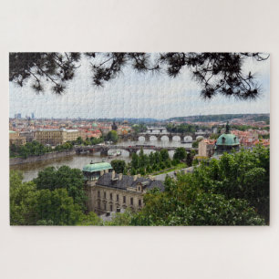 Prager Brücken und Fluss Moldau / Tschechien