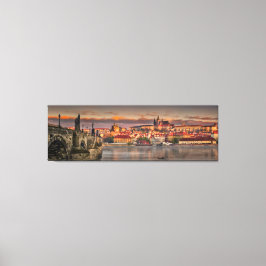 Prager Burg Karlsbrücke am Morgen Leinwanddruck