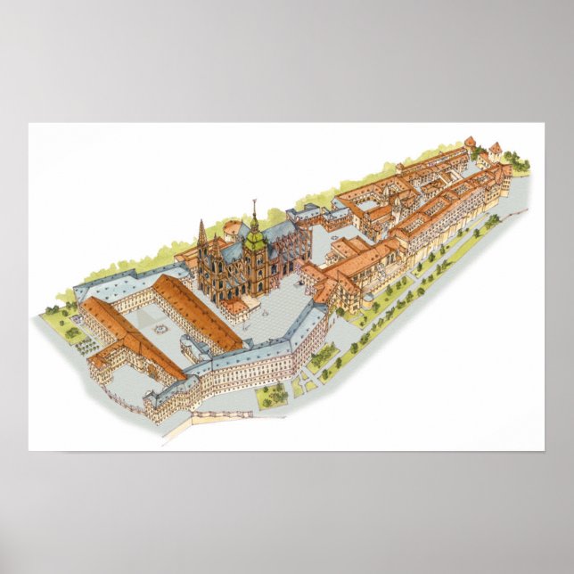 Prager Burg. Prag Tschechische Republik Poster (Vorne)