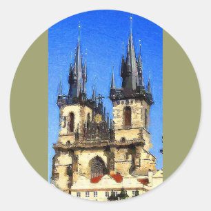 Prager Burg Runder Aufkleber