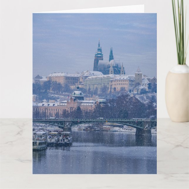 Prager Burg Winter Wonderland Karte (Vorderseite)